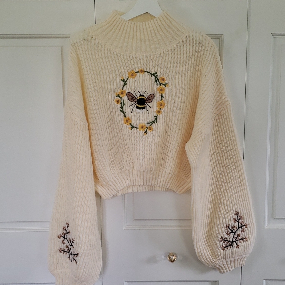 Pretty Bee Embroidered Sweater